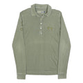 LA MARTINA Womens Green Long Sleeve Plain Polo Shirt XS Cotton Blend