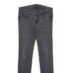 LEVI'S Womens Slim Black Denim Jeans W29 L31 Zip Cotton Blend Stylish Fit