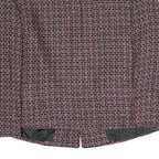 C.M SHAPES Womens Black & Pink Checked Tailored Button Blazer L Polyester Blend