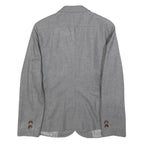 BOGNER Womens Grey Wool Tailored Jacket XL Button Plain Elegant Classic