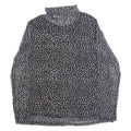 ESSENTIALS BY TCHIBO Womens Printed Top Black Roll Neck Long Sleeve Spotted L