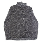 ESSENTIALS BY TCHIBO Womens Printed Top Black Roll Neck Long Sleeve Spotted L