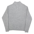 CHAPS Mens Grey Pullover Plain Cotton Crew Neck Basic Knit L Button Neck Jumper