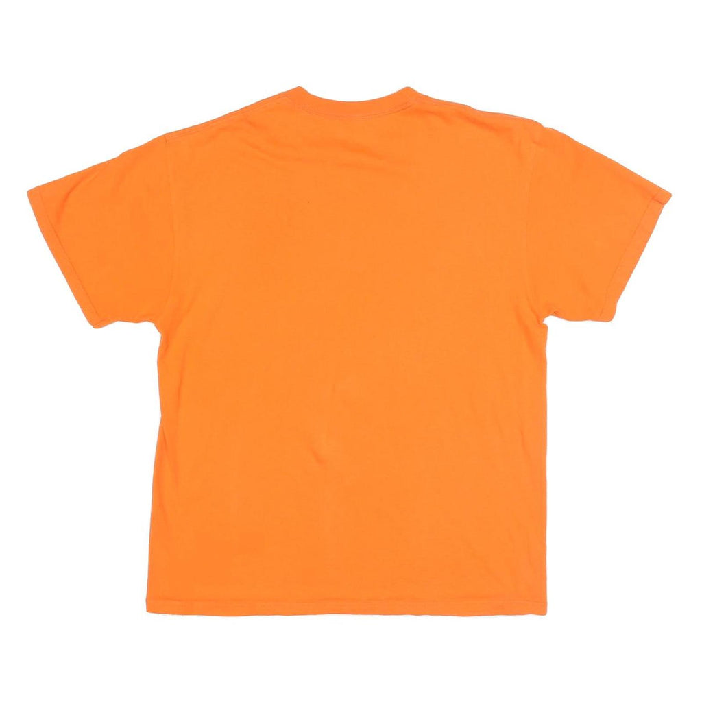 MAJESTIC Mens Orange National League Champions Graphic T-Shirt L Short Sleeve