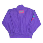 CABIN CREEK Womens Purple Nylon Zip Jacket M Vintage Colourblock Casual