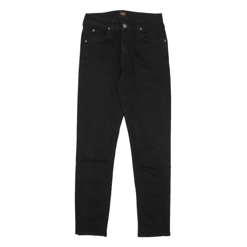 LEE Mens Slim Black Jeans Cotton Blend Zip W29 L32 Classic Fit Pocketed