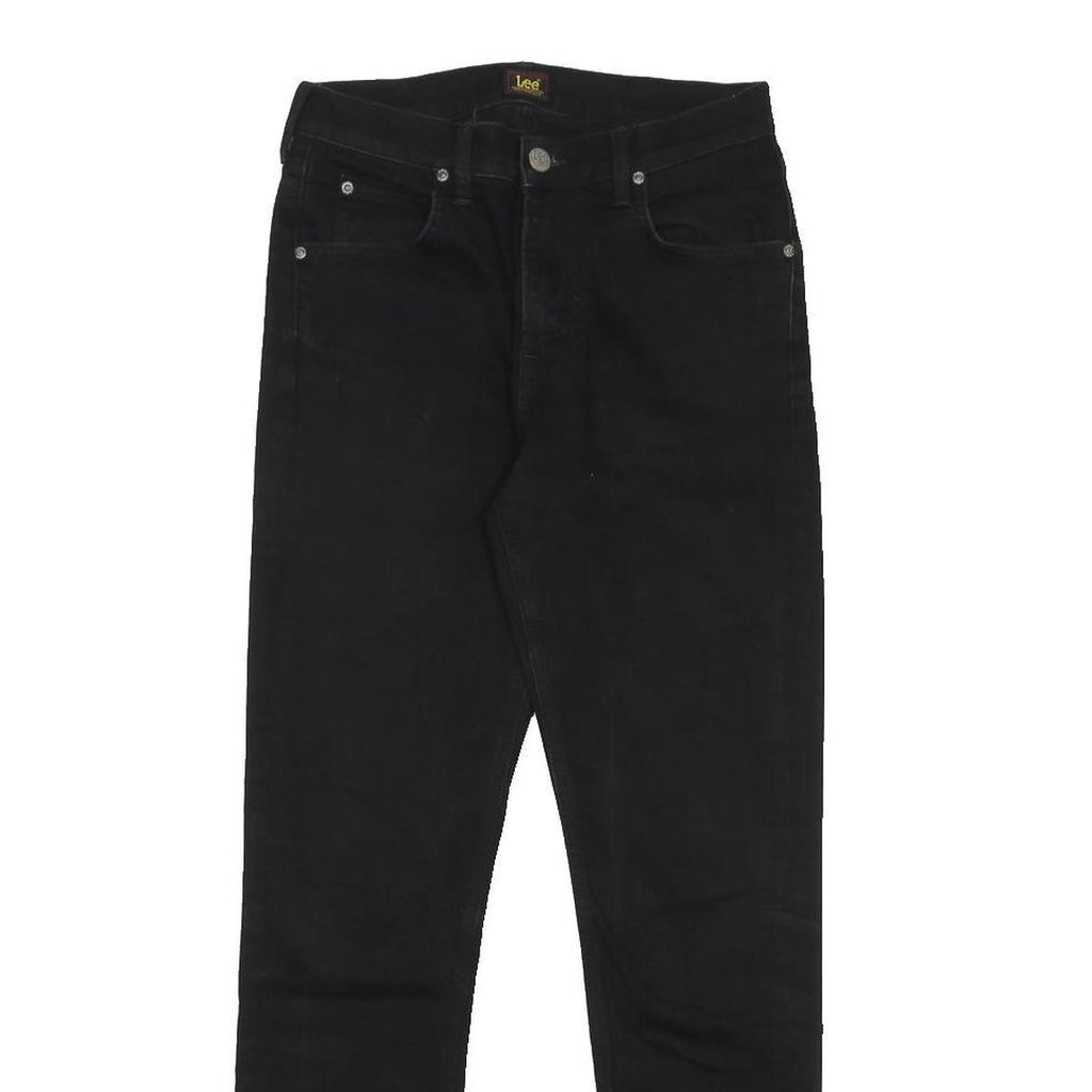 LEE Mens Slim Black Jeans Cotton Blend Zip W29 L32 Classic Fit Pocketed
