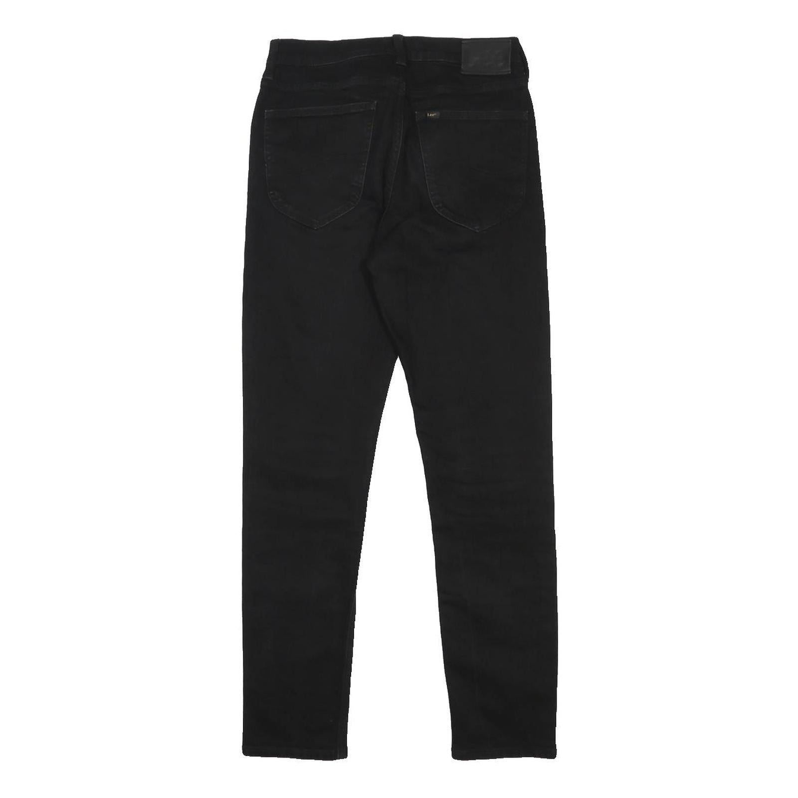 LEE Mens Slim Black Jeans Cotton Blend Zip W29 L32 Classic Fit Pocketed