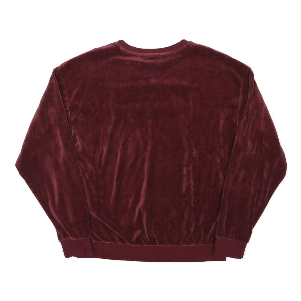 PUMA Mens Maroon Crew Neck Sweatshirt M Velvet Soft Casual Pullover