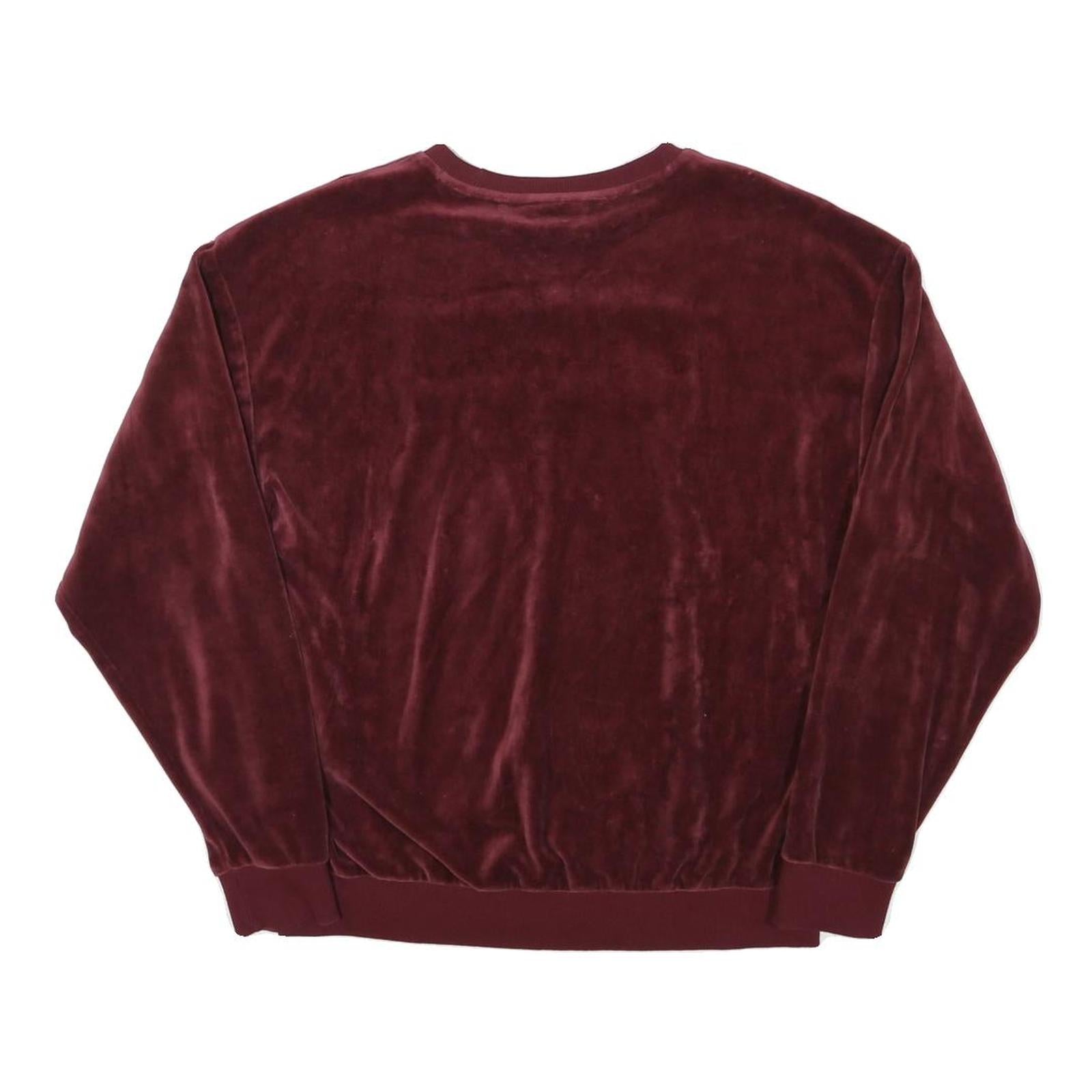 PUMA Mens Maroon Crew Neck Sweatshirt M Velvet Soft Casual Pullover