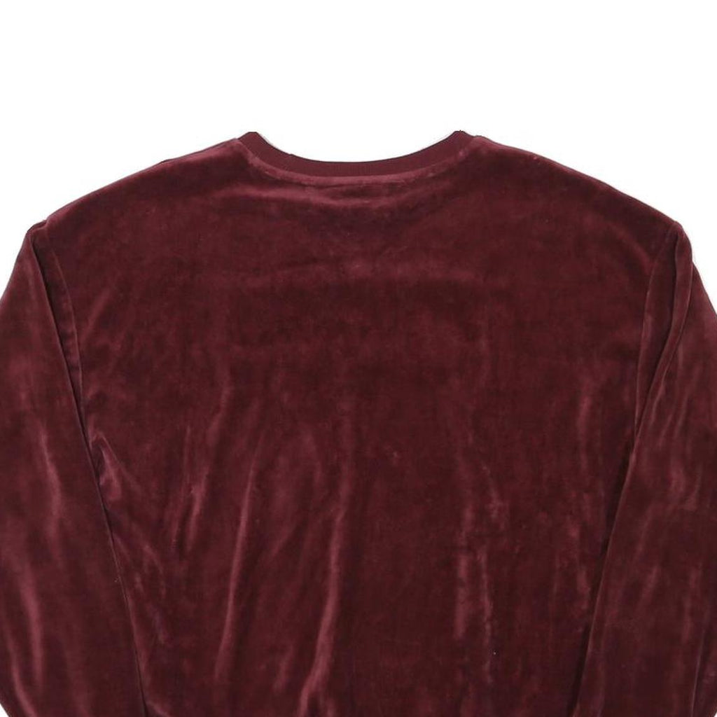 PUMA Mens Maroon Crew Neck Sweatshirt M Velvet Soft Casual Pullover