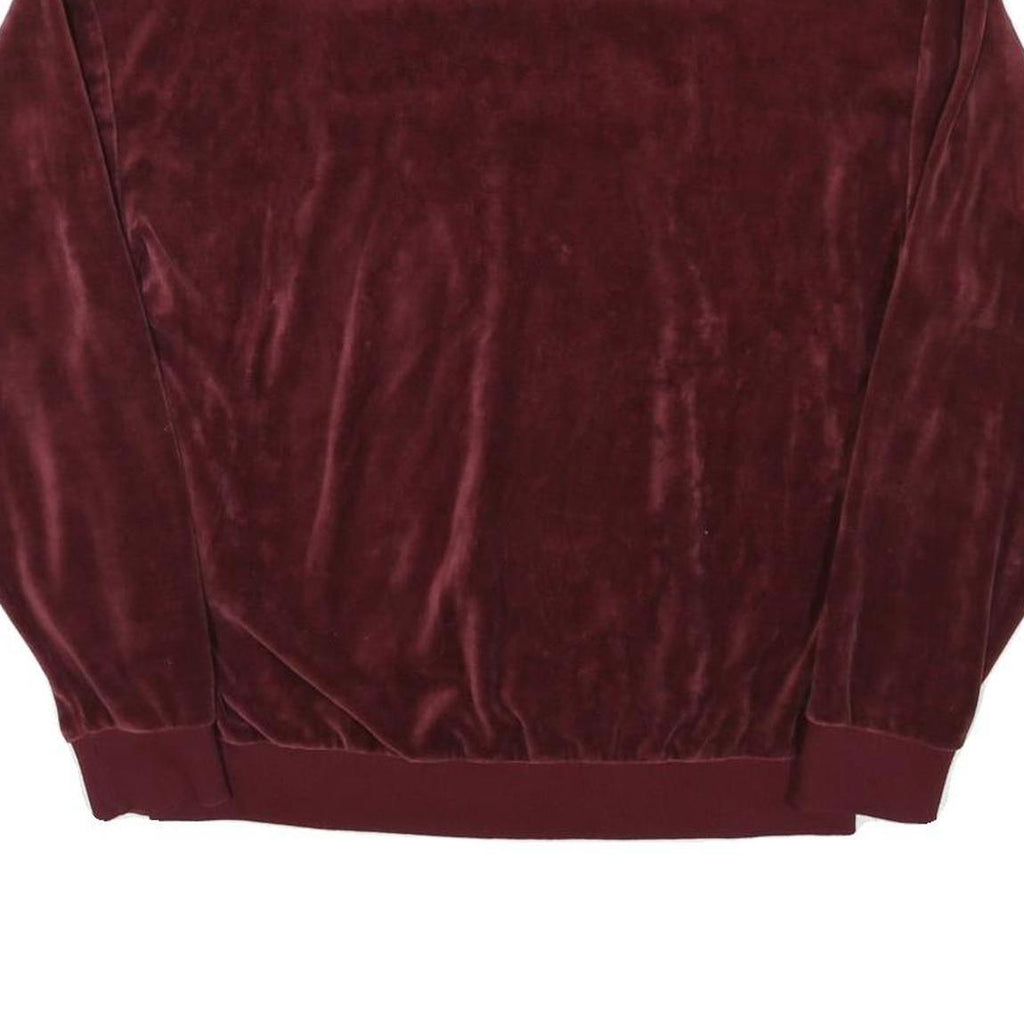 PUMA Mens Maroon Crew Neck Sweatshirt M Velvet Soft Casual Pullover