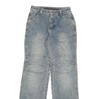 Womens Blue Regular Fit Straight Leg Denim Jeans W26 L32 Classic Zip Cotton