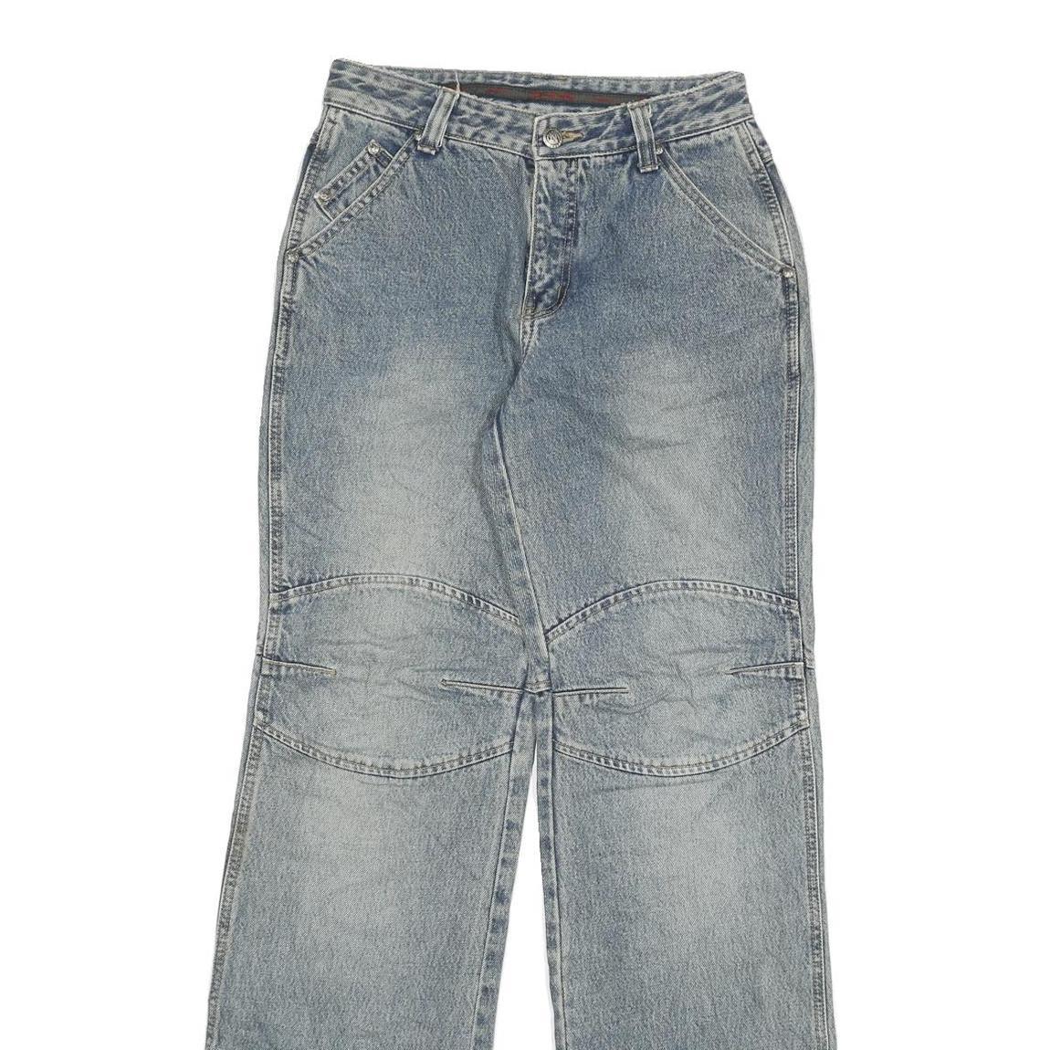 Womens Blue Regular Fit Straight Leg Denim Jeans W26 L32 Classic Zip Cotton