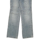 Womens Blue Regular Fit Straight Leg Denim Jeans W26 L32 Classic Zip Cotton