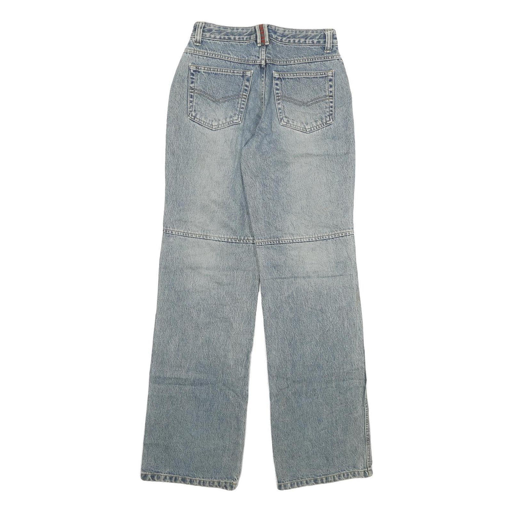 Womens Blue Regular Fit Straight Leg Denim Jeans W26 L32 Classic Zip Cotton