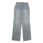 Womens Blue Regular Fit Straight Leg Denim Jeans W26 L32 Classic Zip Cotton