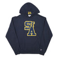 CHAMPION Mens Navy Blue St A Pullover Hoodie M Cotton Blend Drawstring