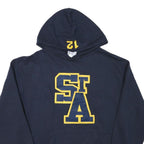 CHAMPION Mens Navy Blue St A Pullover Hoodie M Cotton Blend Drawstring
