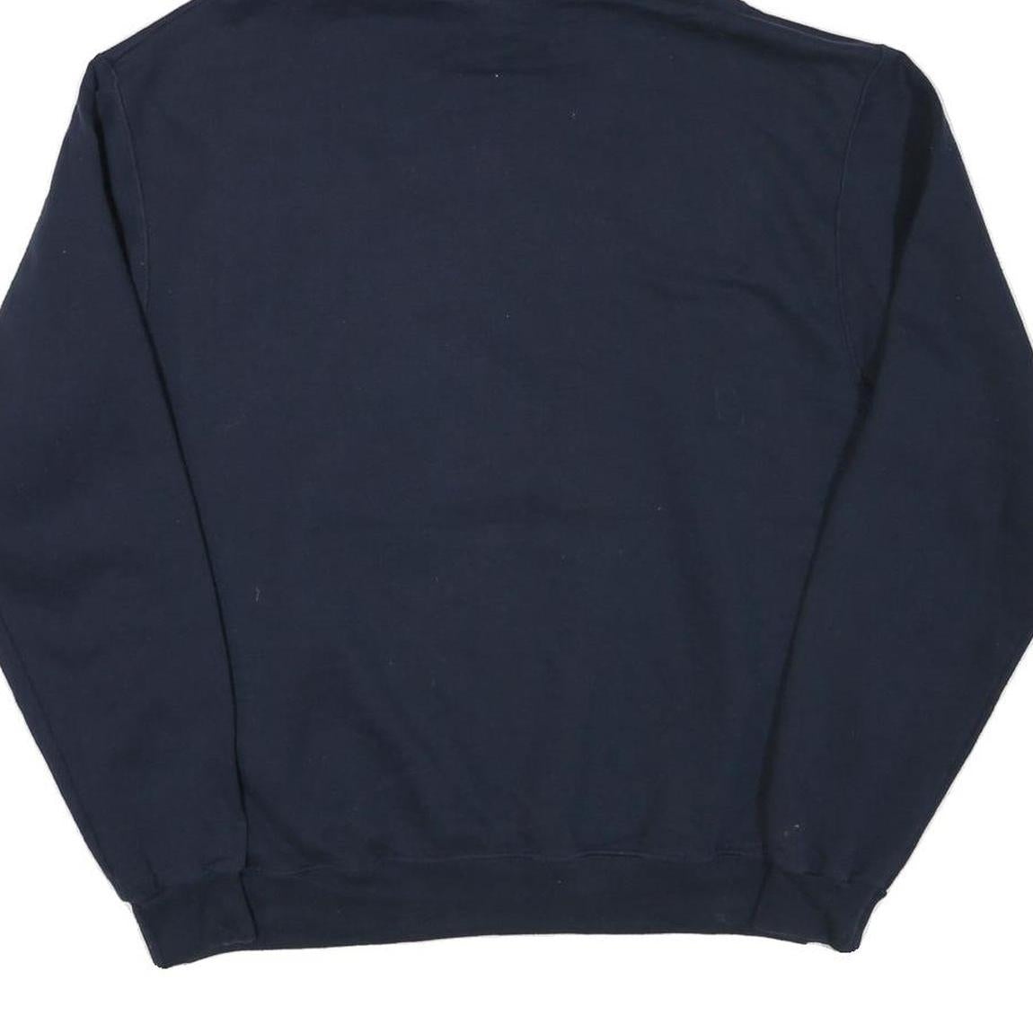 CHAMPION Mens Navy Blue St A Pullover Hoodie M Cotton Blend Drawstring