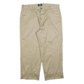 DOCKERS Mens Polyester Blend Beige Relaxed Straight Trousers W36 L25 Casual