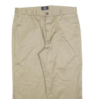 DOCKERS Mens Polyester Blend Beige Relaxed Straight Trousers W36 L25 Casual