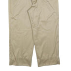 DOCKERS Mens Polyester Blend Beige Relaxed Straight Trousers W36 L25 Casual
