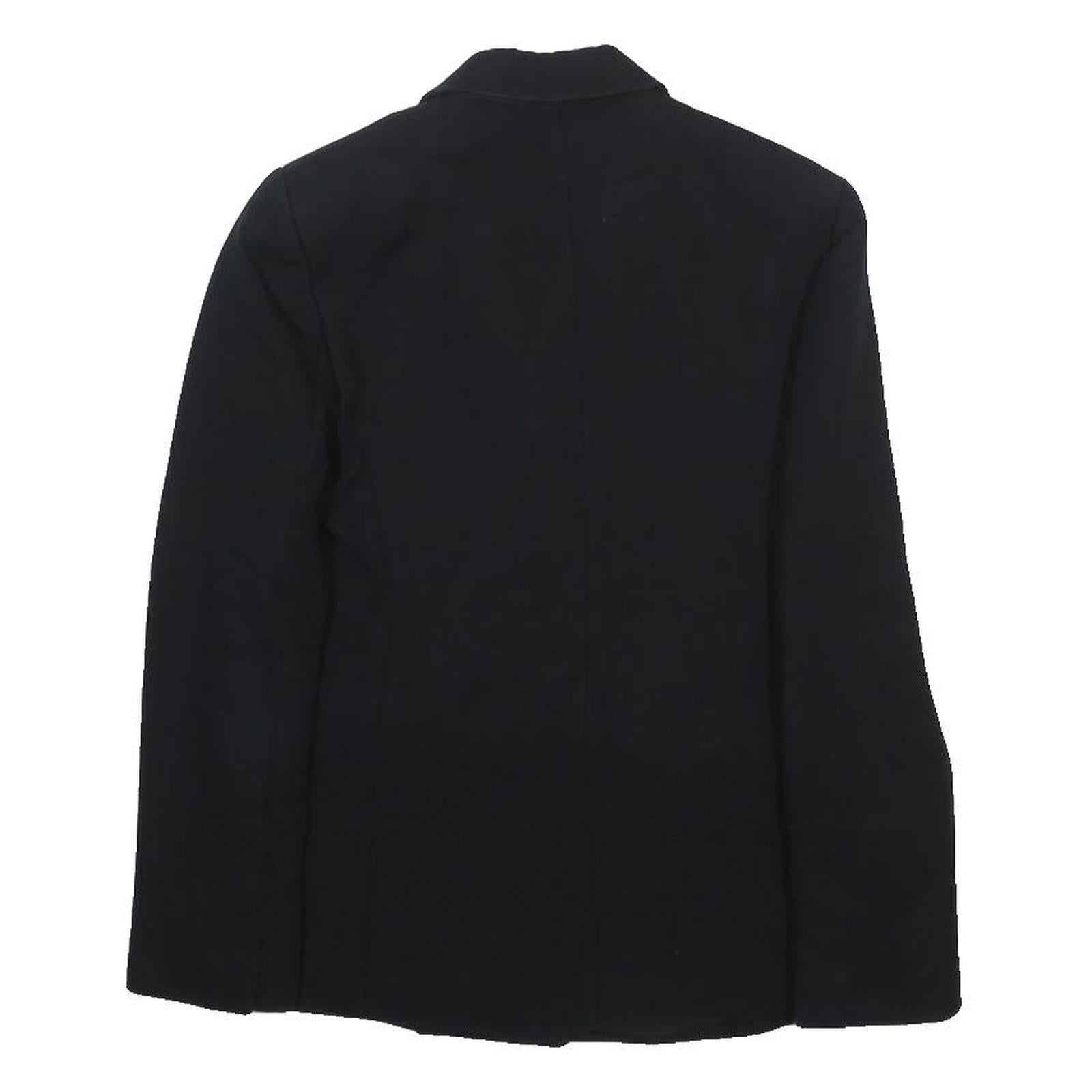 SANDRO Womens Black Double Breasted Jacket S Cotton Blend Button Blazer Classic