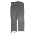 LEVI'S 501 Mens Jeans Grey Regular Straight Denim Raw W30 L32 Distressed Hem