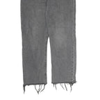 LEVI'S 501 Mens Jeans Grey Regular Straight Denim Raw W30 L32 Distressed Hem