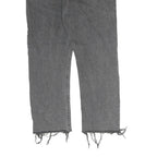 LEVI'S 501 Mens Jeans Grey Regular Straight Denim Raw W30 L32 Distressed Hem