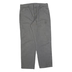 DICKIES Mens Cotton Blend Grey Relaxed Straight Trousers W38 L32 Workwear