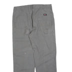 DICKIES Mens Cotton Blend Grey Relaxed Straight Trousers W38 L32 Workwear