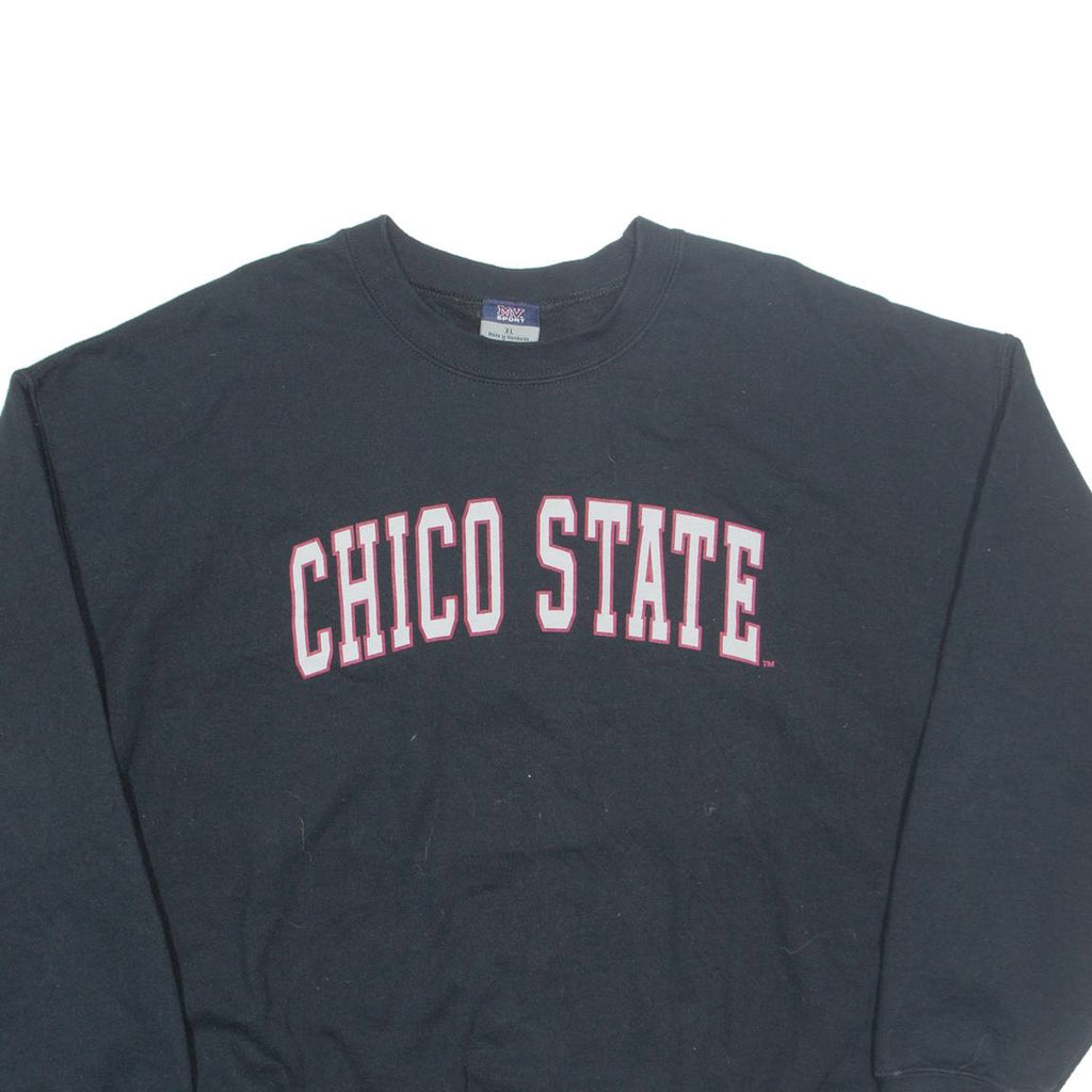 MV SPORT Chico State Mens Sweatshirt Black USA XL