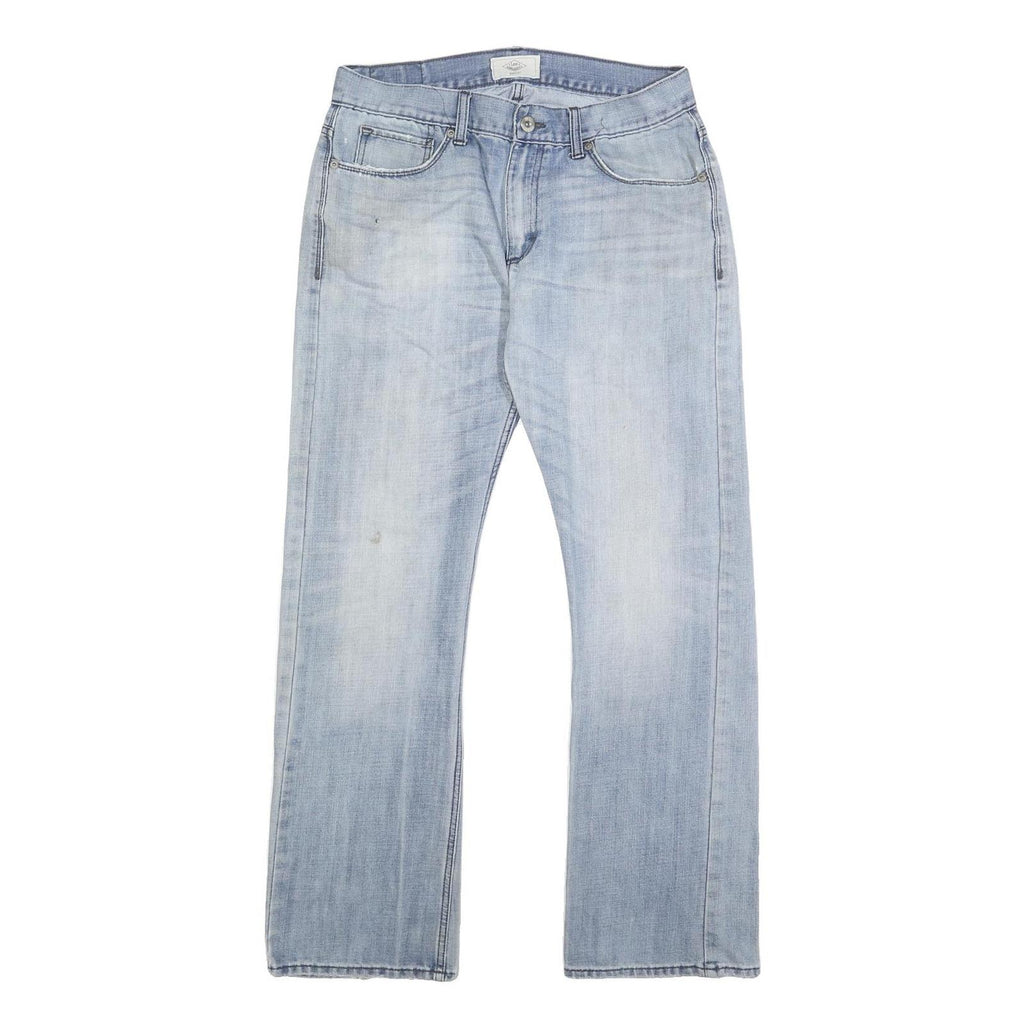 LEE Mens Jeans Blue Regular Straight Denim Light W32 L31 Classic Fit Zip Closure