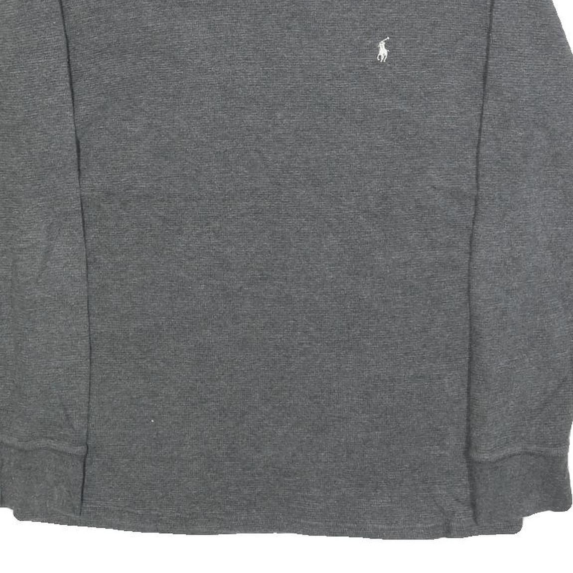 POLO RALPH LAUREN Mens Grey Long Sleeve Crew Neck Cotton Blend T-Shirt L