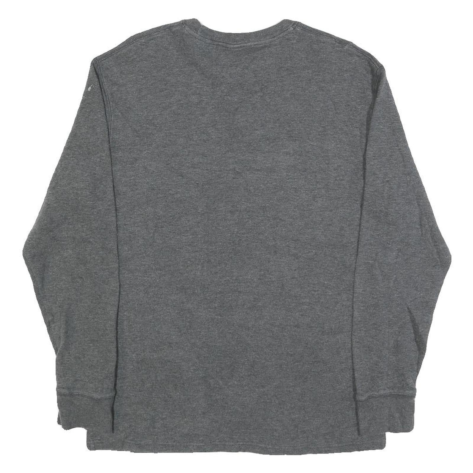 POLO RALPH LAUREN Mens Grey Long Sleeve Crew Neck Cotton Blend T-Shirt L