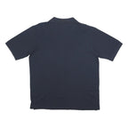 KAPPA Mens Navy Blue Short Sleeve Plain L Polo Shirt Cotton Classic Logo