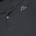 KAPPA Mens Navy Blue Short Sleeve Plain L Polo Shirt Cotton Classic Logo