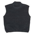 CHAMPION Mens Black Fleece Gilet XL Polyester Zip Pocketed Casual Outerwear