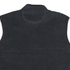 CHAMPION Mens Black Fleece Gilet XL Polyester Zip Pocketed Casual Outerwear