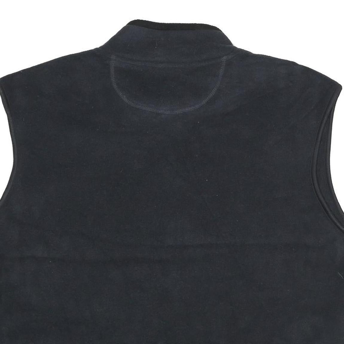 CHAMPION Mens Black Fleece Gilet XL Polyester Zip Pocketed Casual Outerwear