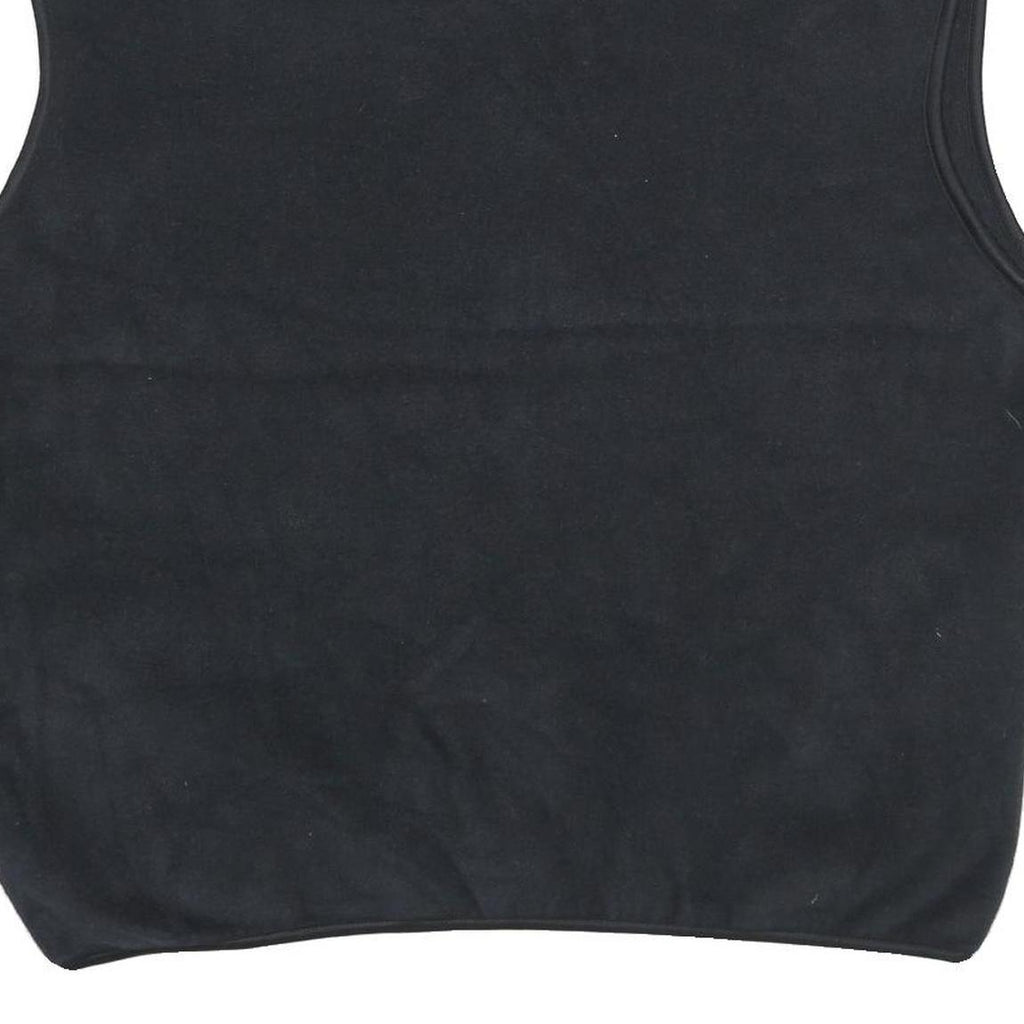 CHAMPION Mens Black Fleece Gilet XL Polyester Zip Pocketed Casual Outerwear