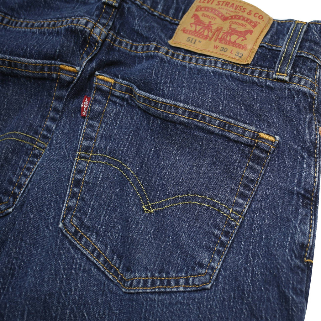 LEVI'S 511 Slim Mens Jeans Blue Slim Skinny Denim Medium W30 L32 Classic Fit