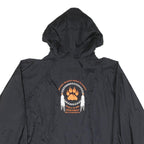 PORT AND COMPANY Mens Orange & Black Hooded Windbreaker Jacket XL Nylon Plain