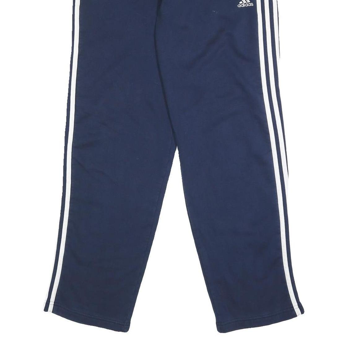 ADIDAS Mens Joggers Navy Blue & White Slim Tapered S W27 L30 Track Pants
