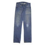 LEVI'S Mens Slim Blue Denim Straight Medium W30 L33 Jeans Zip Closure