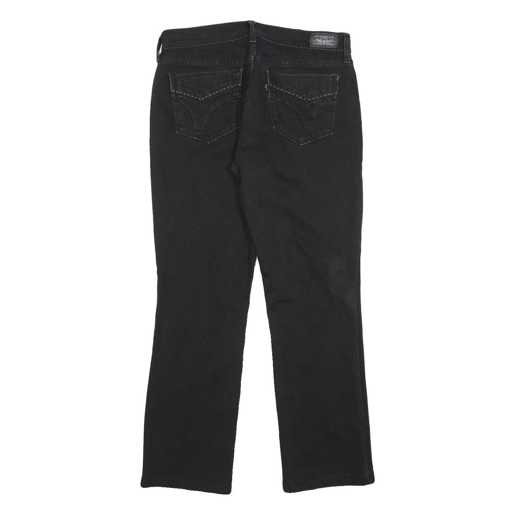 LEVI'S 505 Womens Jeans Black Regular Straight Denim W30 L28 Classic Fit