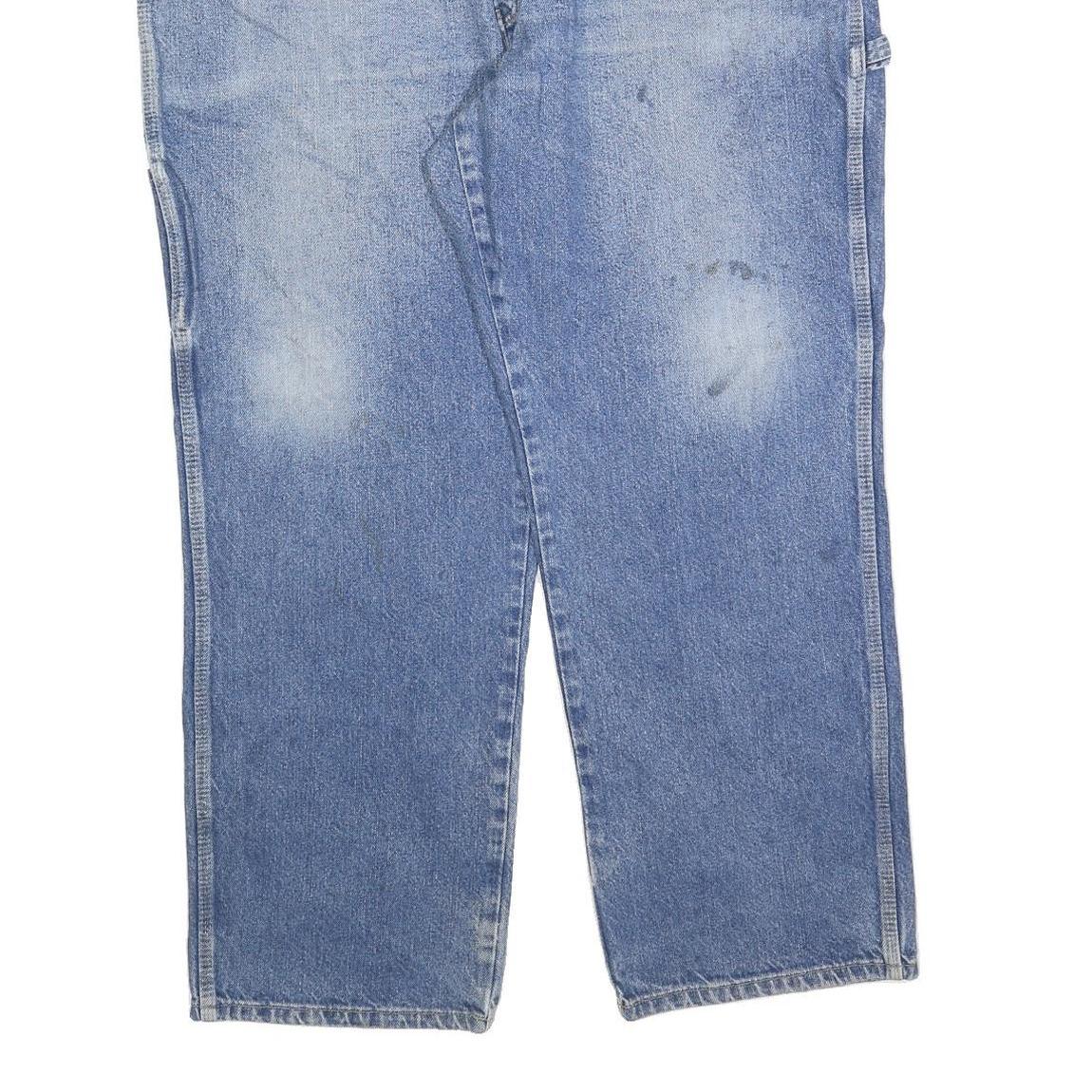 DICKIES Mens Regular Fit Blue Denim Jeans W40 L30 Zip Closure Comfort Workwear