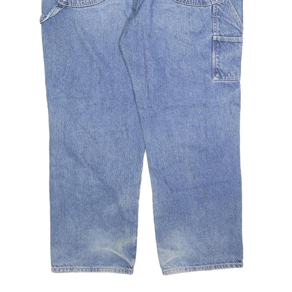 DICKIES Mens Regular Fit Blue Denim Jeans W40 L30 Zip Closure Comfort Workwear